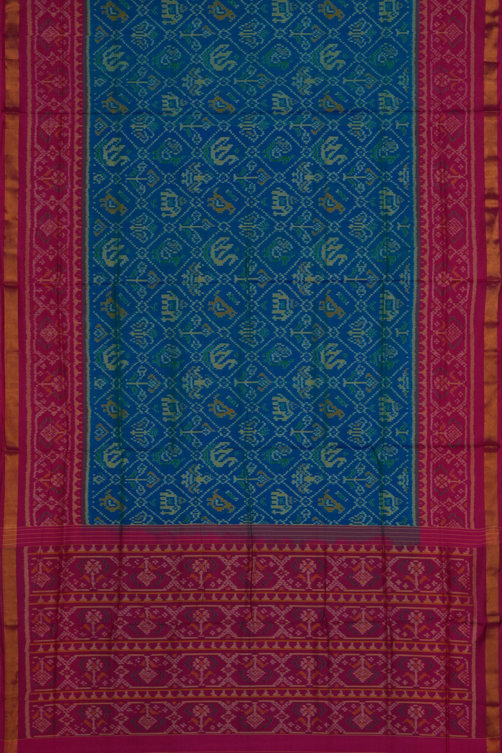 Image of Rajkot Silk Blue Saree